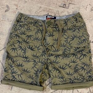 Superdry Men's Olive Leaf Pattern Cargo Shorts